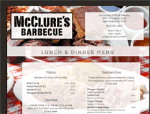 Tablet Screenshot of mccluresbarbecue.com